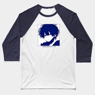 Edgy Anime Boy - Black and White Manga Aesthetic Baseball T-Shirt